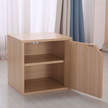 【新品上市】書櫃帶門書架臥室小柜子木儲物櫃小型收納學生木櫃落地帶鎖趙之周