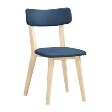 安琪兒皮面餐椅-深藍色