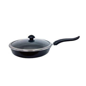 【派樂】遠紅外線 備長炭大富鍋 大煎烤盤 平底鍋33cm含玻璃鍋蓋