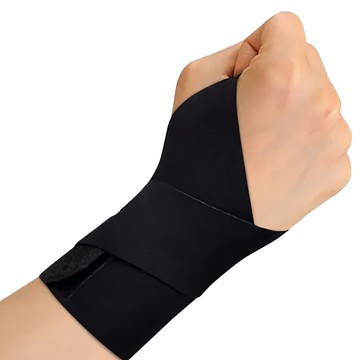 日系可調節透氣薄款護腕 健身羽球男女適用 右手適用  黑色  1個