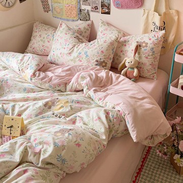 台灣發貨🔸被套✅母嬰級被套 軟糯可裸睡被套 針織棉雙層紗被套 宿舍牀單 牀笠四件套