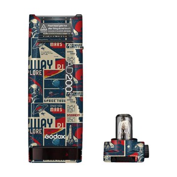 適用于神牛AD200Pro閃光燈全包保護貼膜 200pro碳纖維貼紙 卡通