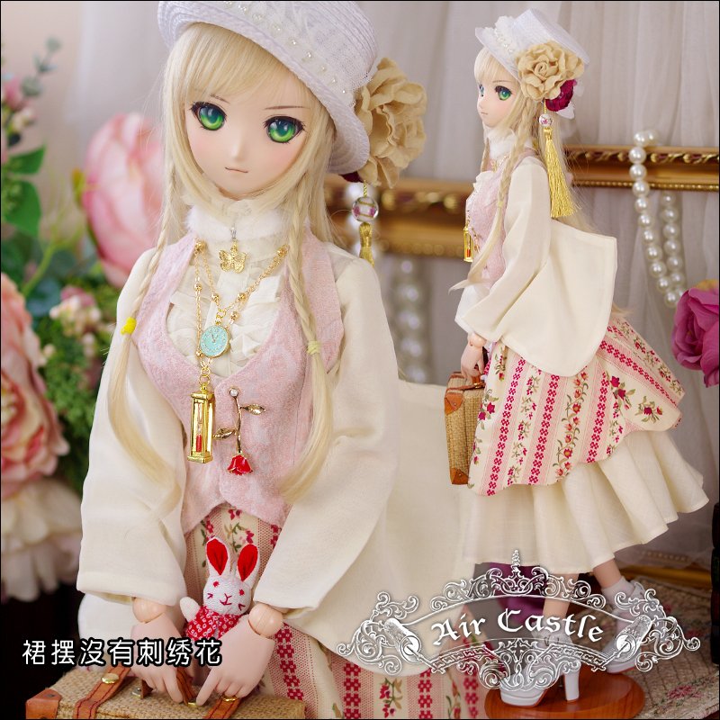 限定花とアリス洋服青いローズDD3分BJD人形服DD|SDGR和風款含帽子