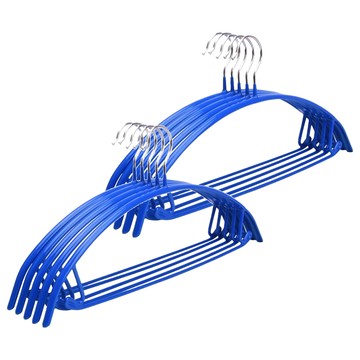 日版超厚多功能無痕衣架 Set 5 藍色 寬43x高21cm  2組