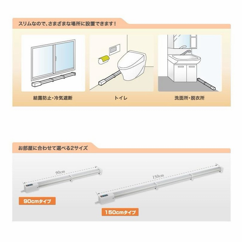 ゼンケン 窓下ヒーター 150cm ZK-151 窓際 窓用 暖房 結露防止 | LINE