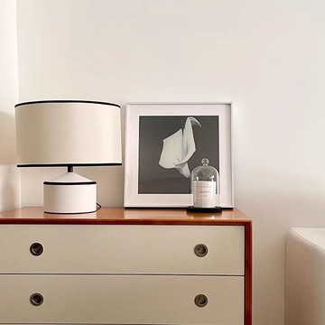 公司貨 免運 超低價 新款臺燈中古法式客廳臥室書房現代包豪斯設計師款小眾黑白氛圍燈 快速發貨