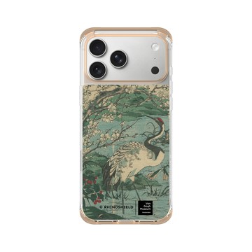 iPhone 17 Pro Max ClearX (MagSafe 兼容) 暖透橘 - Van Gogh Museum - 鶴與櫻花選自草木花鳥圖會系列
