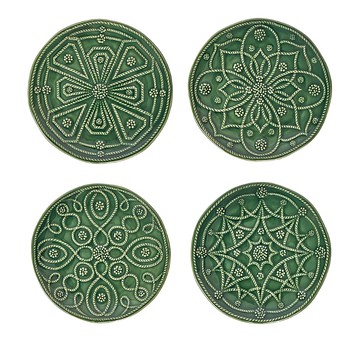 Juliska Jardins Du Monde Assorted Side/Cocktail Plates, Set of 4