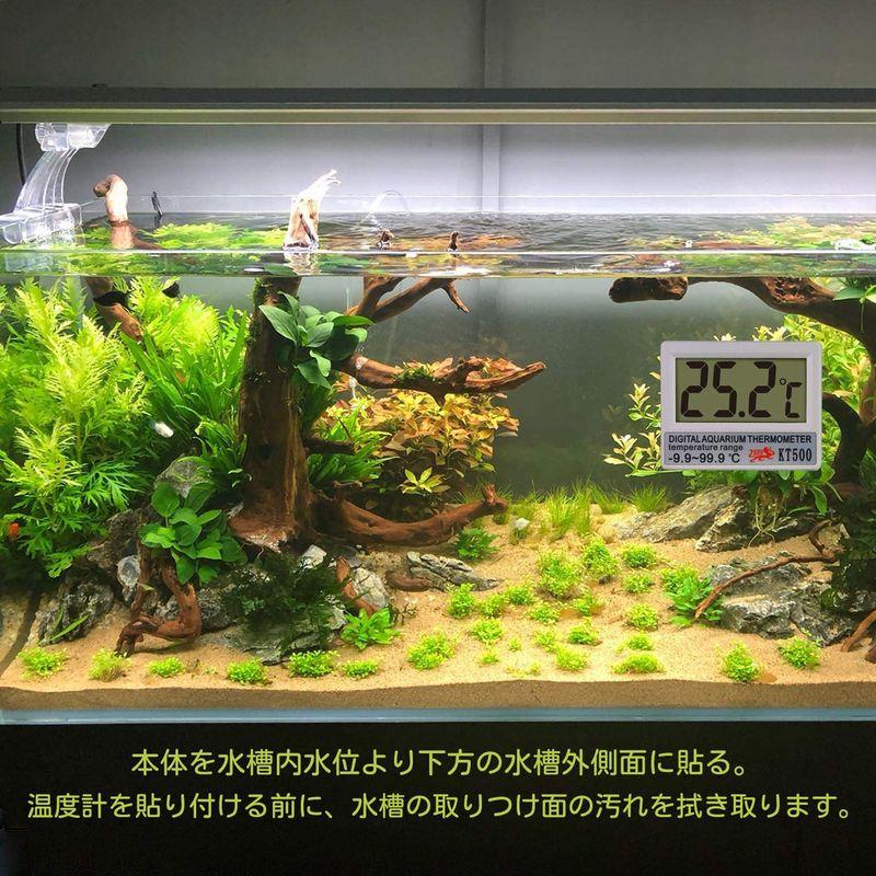 デジタル水温計2個 黒 水槽 小型 液晶 アクアリウム 金魚 熱帯魚