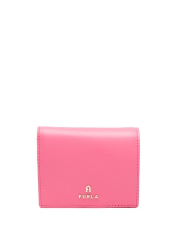 Furla - logo-plaque leather wallet - women - Leather/Viscose - One Size - Pink