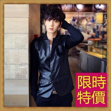 現貨+預購 皮衣外套 西裝外套-時尚流行商務男西服62i15【獨家進口】【米蘭精品】