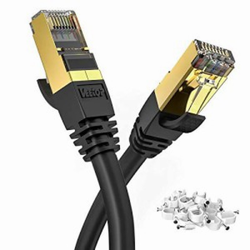 LANケーブル 超高速 カテゴリー8 フラット 8m CAT8 - 2