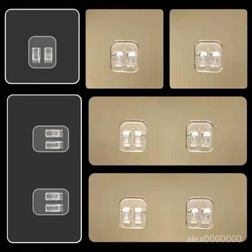 ⚡臺灣24H⚡單爪鉤 雙爪鉤 掛鉤 無痕貼掛鈎 壁掛置物架貼片 無痕置物架透明貼片 掛勾貼 強力粘鈎 免打孔浴室鈎貼片