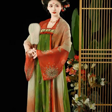 新款漢服【霓裳】唐制齊胸破裙敦煌復原春夏夏秋日常顯瘦鑫弘-素時衣櫥