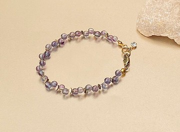 多彩螢石幾何菱形黃銅編織手鍊 開啟智慧 平衡各輪脈 客製化手鍊