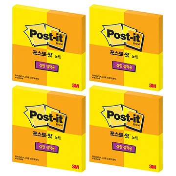 3M Post-it 利貼 狠黏便條紙 SSN 622-4  渴望黃色、橙色  90枚  4本