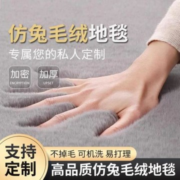 加厚仿兔毛地毯臥室床邊毯飄窗陽臺北歐ins網紅大面積滿鋪可