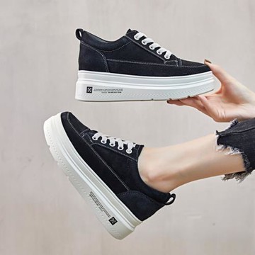 闊腿褲搭配的鞋子女潮ins百搭小眾ins原宿港風韓版小個子顯高美式