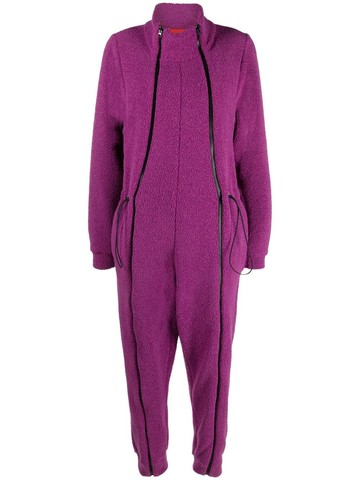 A BETTER MISTAKE - Techno Panda logo-patch jumpsuit - women - Polyamide/Polyester/Wool/Other fibres/Polyacrylic - 2 - Purple