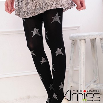 【Amiss】狠腳色‧經典印花-燙銀大星星(A132-47)