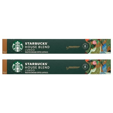 STARBUCKS 星巴克 House Blend 膠囊咖啡 Nespresso咖啡機適用  5.2g  10入  2盒