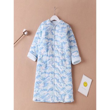 凱嬰琪兒童睡袍中長款秋冬加厚男童女童睡衣純棉保暖家居服睡袋