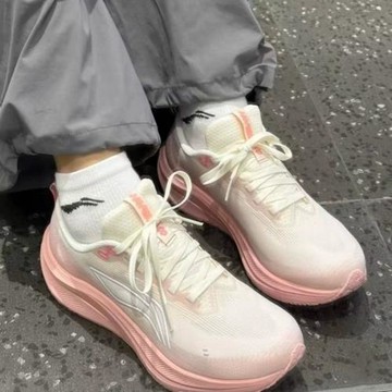 李寧女鞋赤兔8代跑步鞋網面透氣減震舒適運動鞋粉色時尚休閑鞋子