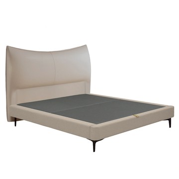 IHouse-半月貓耳朵 雙大6尺(貓抓皮床片+常規高腳底)-房間兩件組/床組煙霧灰#627-22