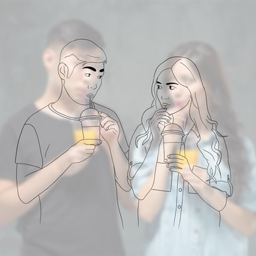 線條畫人像 人像繪製 客製化 顏繪設計 人像 似顏繪