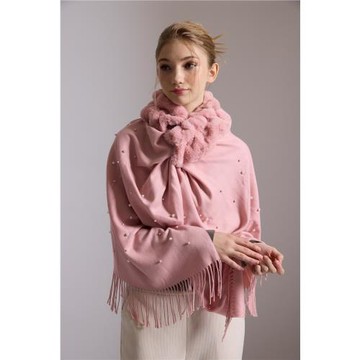 QWI精品工藝設計款細絨單色披肩-獨