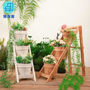 公司貨 免運 展架 展示架 防風展示架 戶外廣告牌 實木梯形花器置物架室內裝飾客廳花園植物角擺件花盆架子落地多層 店長推薦 全館折扣 售後保障 5z724 可開立發票