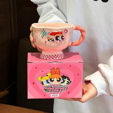 飛天小女警馬克杯陶瓷杯子女新款2024生日禮物伴手禮情侶水杯家用