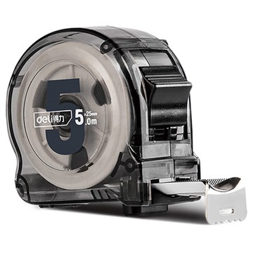 得力Deli工具-透明殼鋼捲尺/DL270525T/5mx25mm