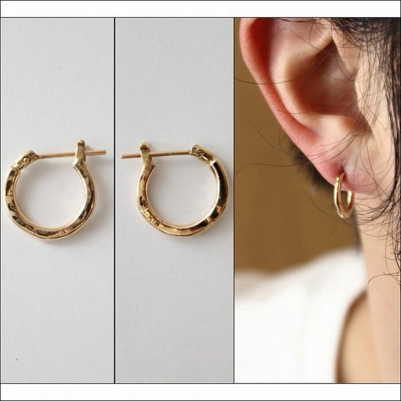 VIVIFY ビビファイ ピアス フープ 18Kゴールド k18Gold Hammered Hoop