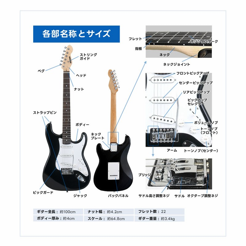 ギター　Selder セット 楽天市場】エレキギター SELDER ST-16 リミテッドセット