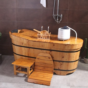 悅享香柏木沐浴桶成人泡澡桶洗澡桶木桶浴足燻蒸實木桶兒童浴缸