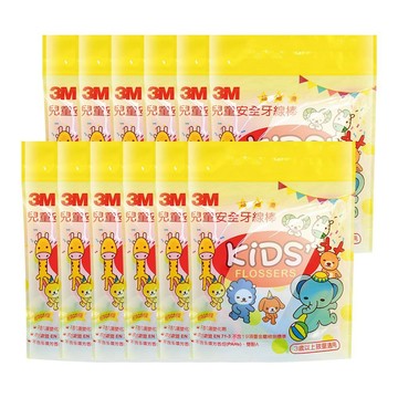 3M 兒童安全牙線棒 38支/包 (12包)