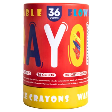 FLOWER MONACO 無毒水洗環保蠟筆 36色 顏色鮮豔  1組