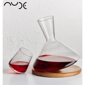 NUDE進口水晶玻璃杯歐式平衡不倒翁威士忌杯家用無腳紅酒杯醒酒器