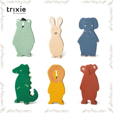 【LMW親子選品】🌿 比利時Trixie - 動物造型固齒玩具🌿固齒器 安撫娃娃 安撫玩偶 感統玩偶 柔棉咬咬安撫巾