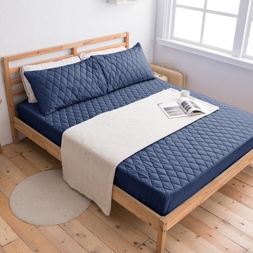 J-bedtime 床寢時光 3M防潑水技術鋪棉床包式保潔墊 XP1144M  雙人  深藍色