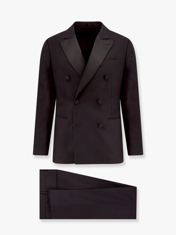 Virgin wool tuxedo with satin lapel - LARDINI - gender_Man
