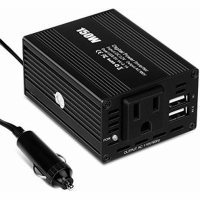 インバーター 12v 限定sell 翌日発送 シガーソケット コンセント カーインバーター 150w 静音 車載充電器 Usb 2ポート Dc12v Ac100v 通販 Lineポイント最大get Lineショッピング