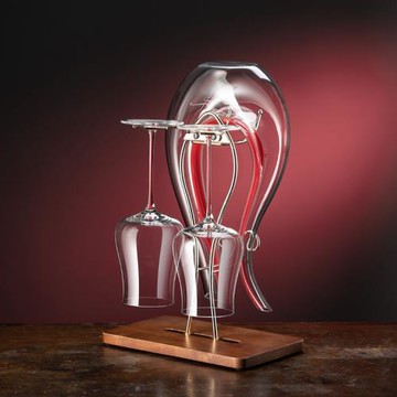 紅酒杯醒酒器一體架輕奢高檔勃艮第葡萄酒杯子水晶高腳杯紅色酒具