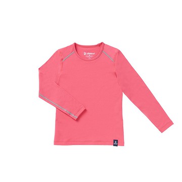 【Wildland 荒野】輕能量纖維親膚保暖衣 中童 蜜桃紅 W2673-16