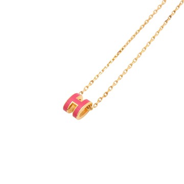 HERMES 愛馬仕 Mini Pop H 項鍊 粉色琺瑯 二手精品 H147992F 【二手名牌BRAND OFF】