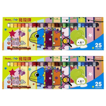 Pentel 飛龍文具 粉蠟筆 PHN9-25  2盒  25色
