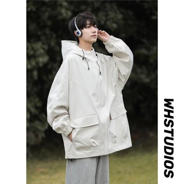 戶外防風防水沖鋒衣外套男美式機能風登山服春秋潮牌寬松工裝夾克