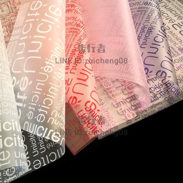 彩色英文霧面紙鮮花花束包裝紙花藝材料花店用品資材防水包花紙【步行者戶外生活館】