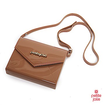 Petite Jolie--時尚名媛斜背果凍信封包-牛奶糖